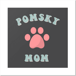 Pomsky mom paw pastel Posters and Art